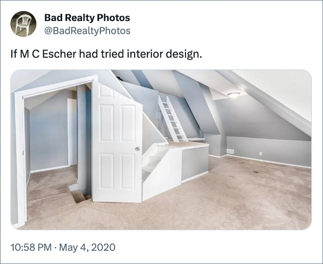 If M C Escher had tried interior design.