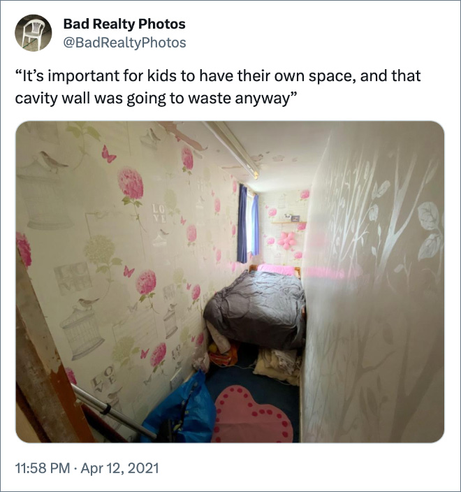 “It’s important for kids to have their own space, and that cavity wall was going to waste anyway”