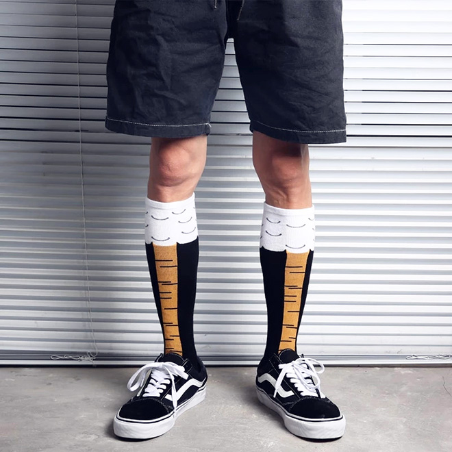 Chicken leg socks.