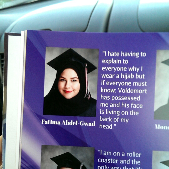 Funny yearbook quotes are the best.