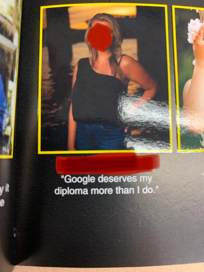 Funny yearbook quotes are the best.