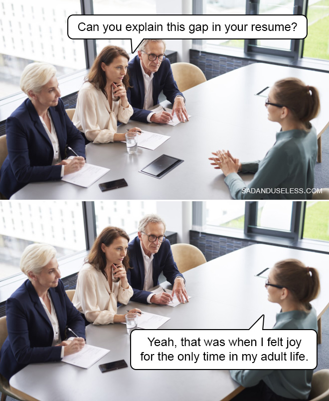 Funny job meme.