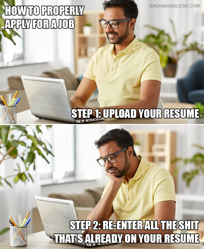 Funny job meme.