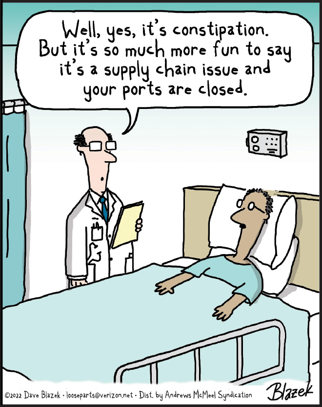 Funny cartoon by Dave Blazek.