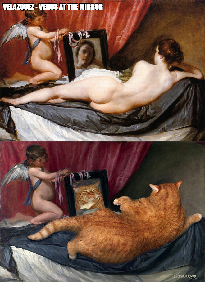 Fat cat art.