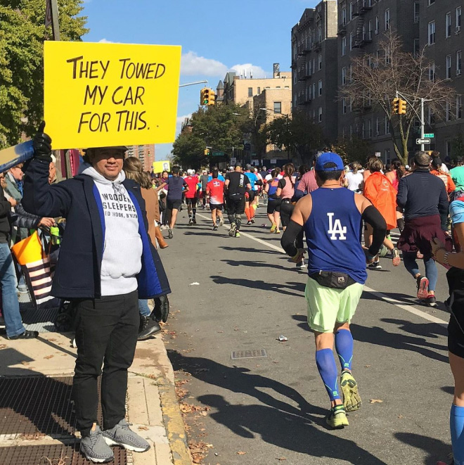 Funny marathon sign.