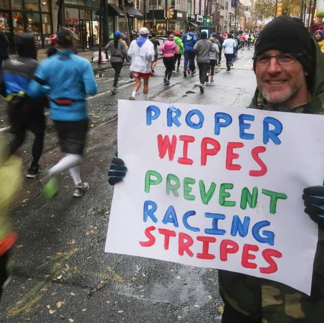 Funny marathon sign.