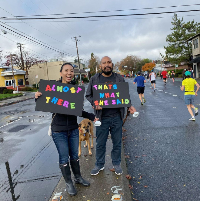 Funny marathon sign.