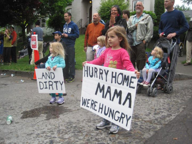 Funny marathon sign.