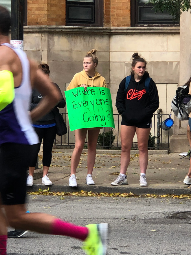 Funny marathon sign.