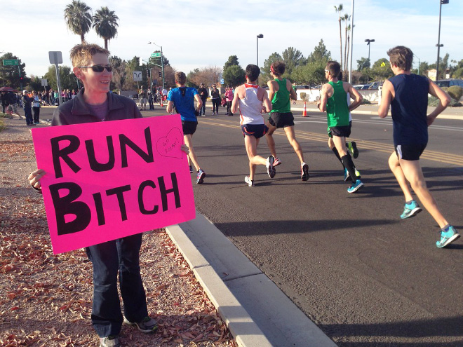 Funny marathon sign.