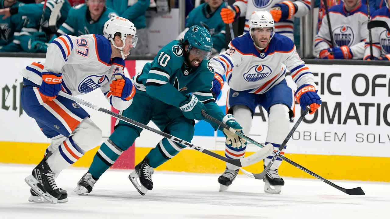 Oilers stumble once again in loss to lowly Sharks