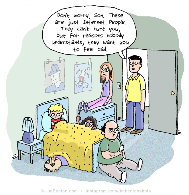 Funny cartoon by Jim Benton.