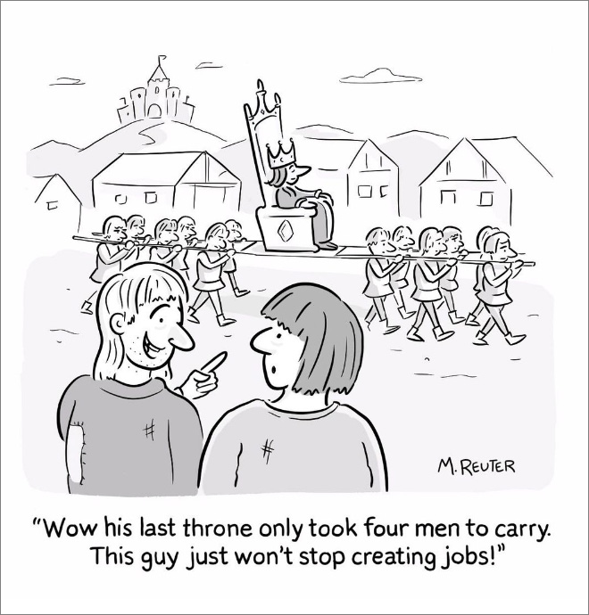 Funny cartoon by Matt Reuter.