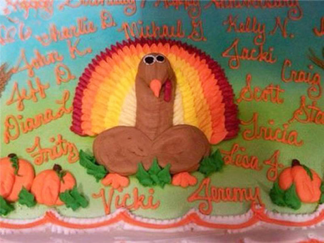 Thanksgiving turkey cake fail.
