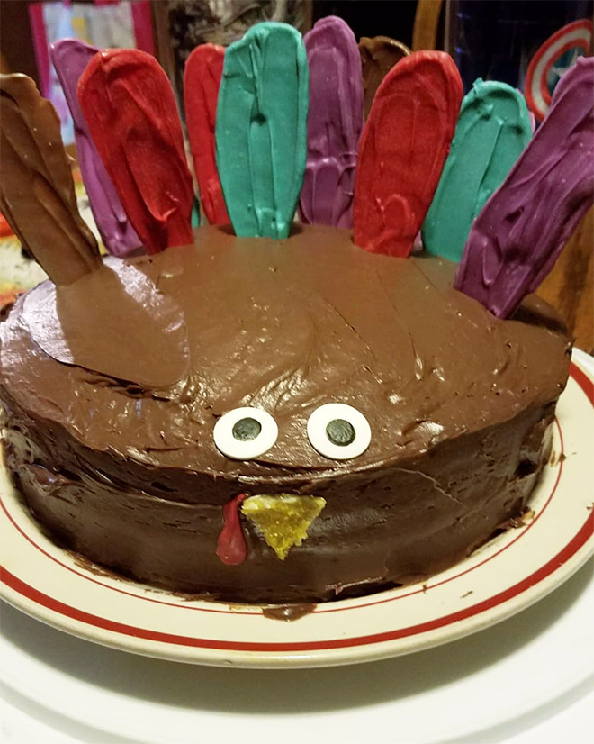 Thanksgiving turkey cake fail.