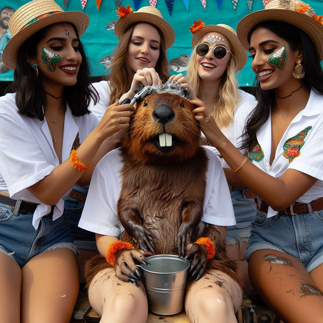 Annual beaver shaving competition.