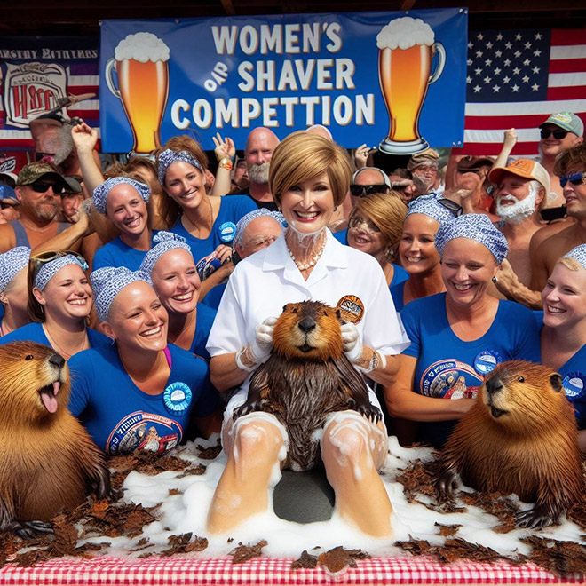 Annual beaver shaving competition.