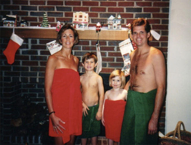 Awkward Christmas family photo.