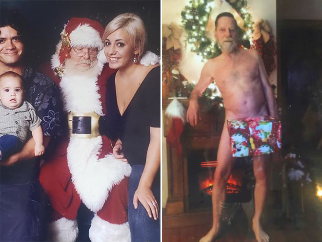 Awkward Christmas family photos.