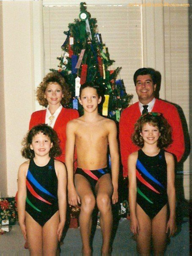 Awkward Christmas family photo.