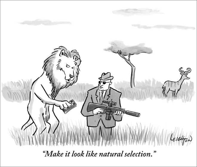 Cartoon by Robert Leighton.