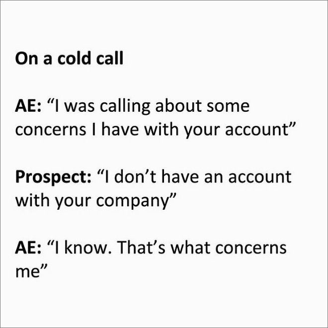 Overheard sales conversation.