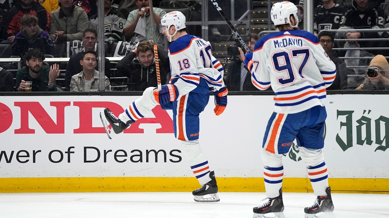 Hyman, Draisaitl score twice as Oilers beat Kings, take 2-1 series lead