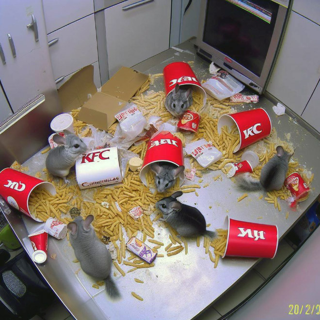 Typical Friday night at KFC, according to AI.