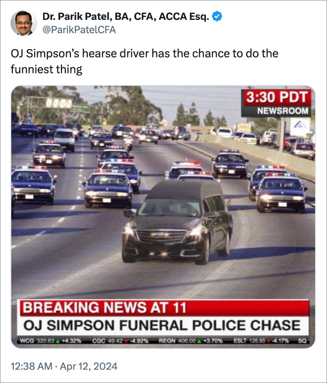 OJ Simpson’s hearse driver has the chance to do the funniest thing