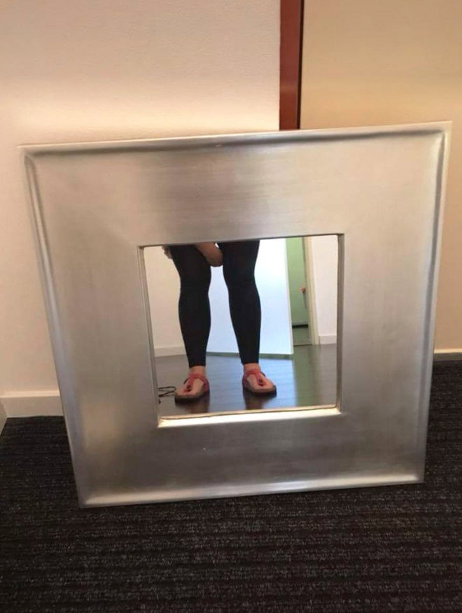 Looking at people trying to sell mirrors is hilarious.