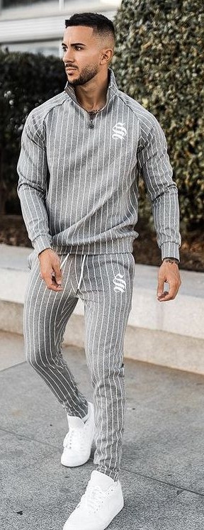 Grey Tracksuit Coordest Outfit