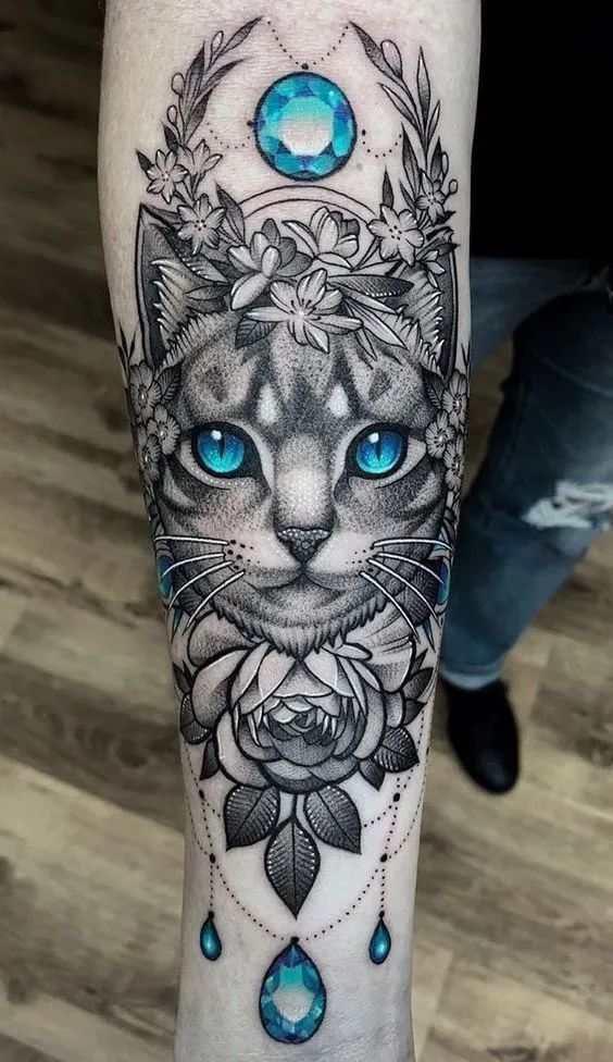 Neo Blue Traditional Tattoo