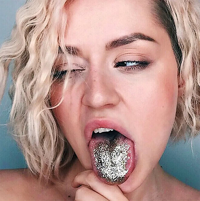 Some women on Instagram are licking glitter for attention.