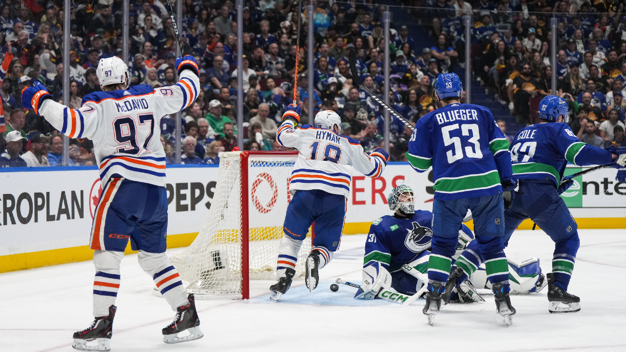 Bouchard lifts Oilers to overtime win over Canucks in Game 2