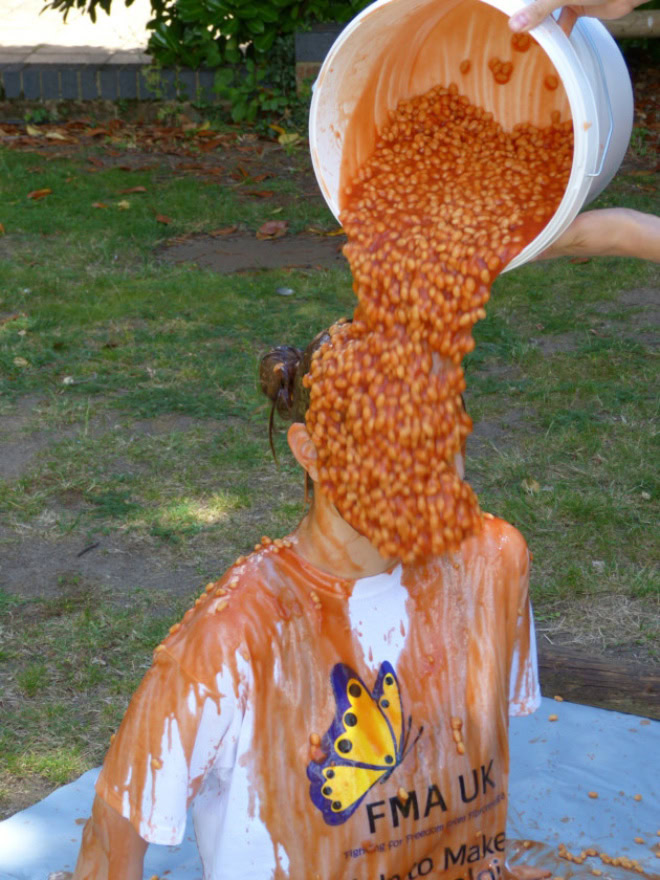 Some people just love bathing in beans...