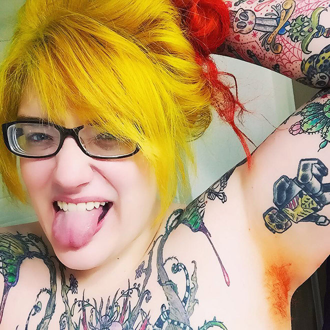 Dyed armpits.