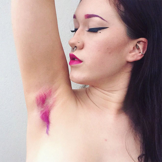 Dyed armpits.