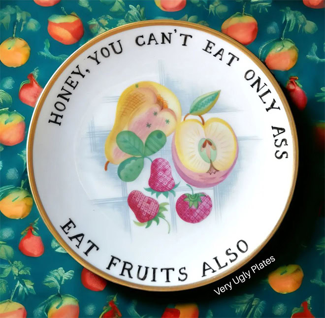 Funny plate by Kamila Majcher.