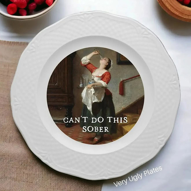 Funny plate by Kamila Majcher.