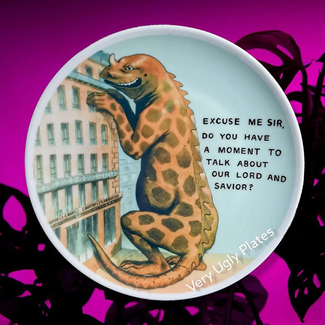 Funny plate by Kamila Majcher.