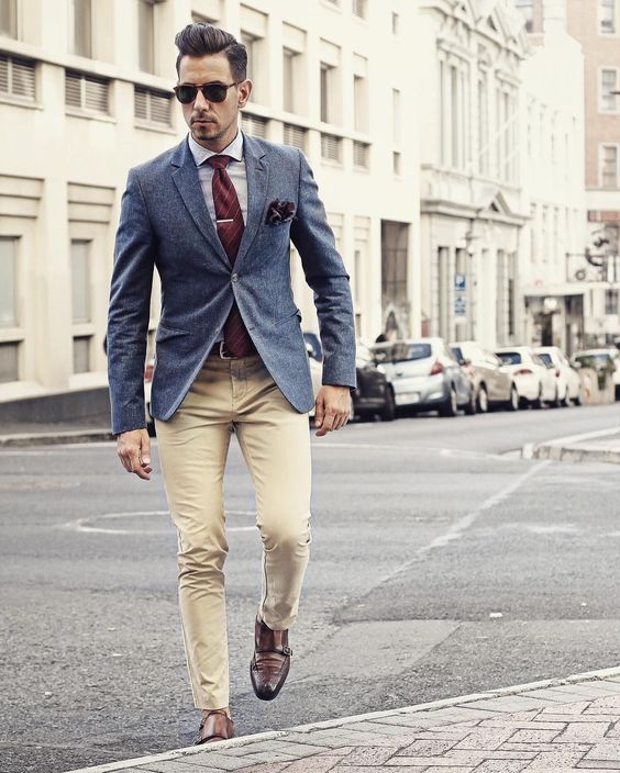 Khaki Pants with Blazer