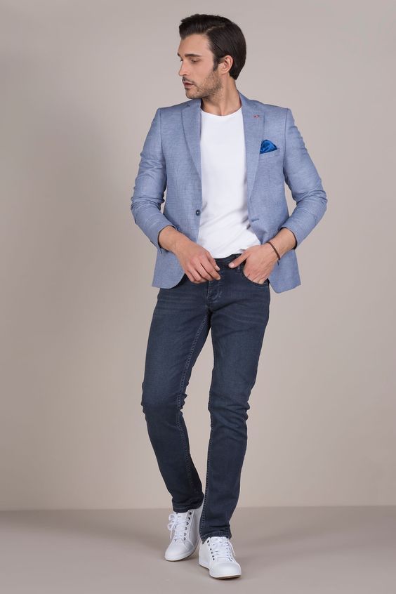 Casual Blazer With Dark Jeans