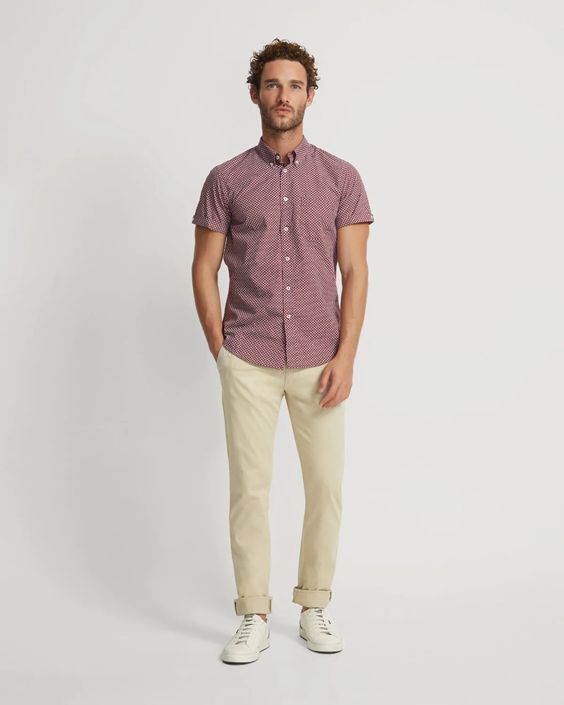 Printed Button-Down with Chinos