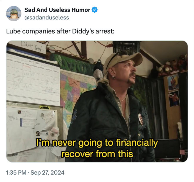 Lube companies after Diddy's arrest: