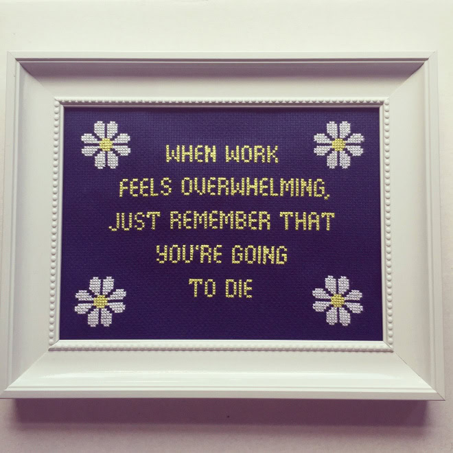 Funny cross stitch.