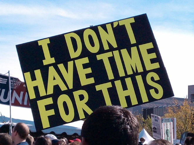 Hilariously polite protest sign.