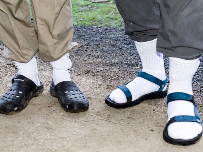 Socks and sandals - so sexy!