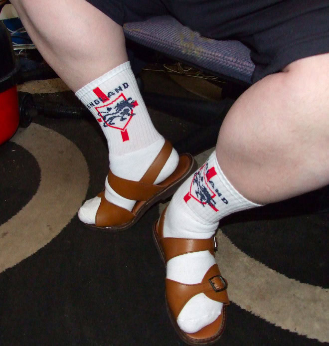 Socks and sandals - so sexy!