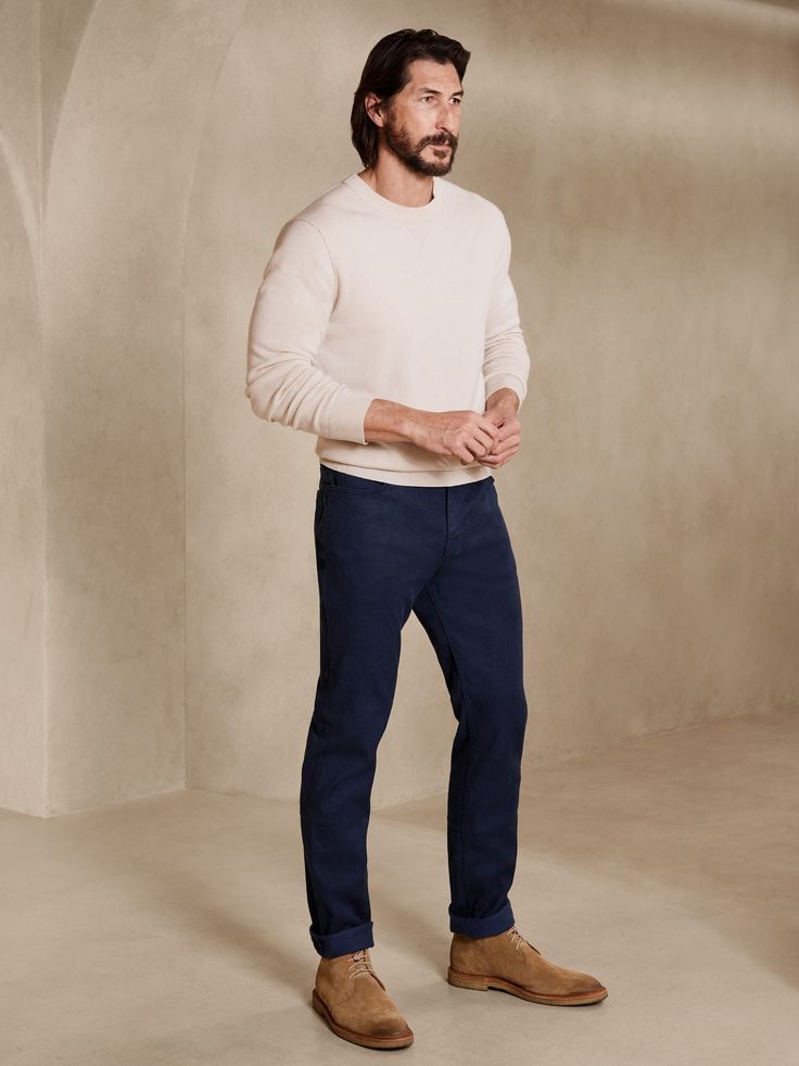 Sweater With Navy Blue Trouser